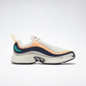 Reebok Daytona DMX Turnschuhe Damen - Grau/Orange/Navy - DE 403-OWQ